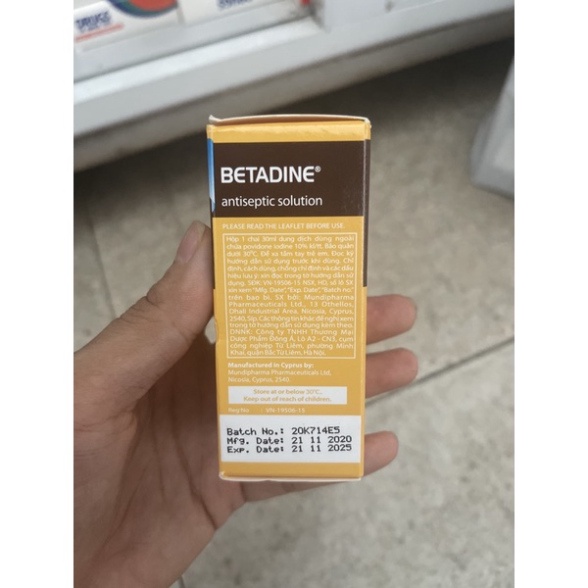 [Hàng Chính Hãng] Dung dịch sát khuẩn Betadin 10%  Date mới