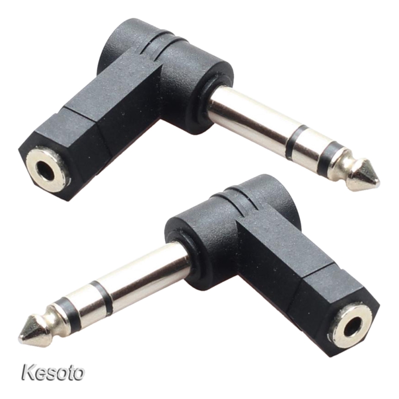 [KESOTO] 2x 6.35mm 1/4'' Male to 3.5 mm Female M/F Jack Aux Audio Stereo Adapter