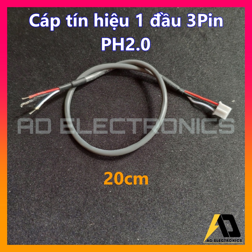 Dây bus chống nhiễu tín hiệu audio 3P XH2.54 PH 2.0 PH2.0 20cm 30 cm - Cáp tín hiệu audio 3P có bọc chống nhiễu