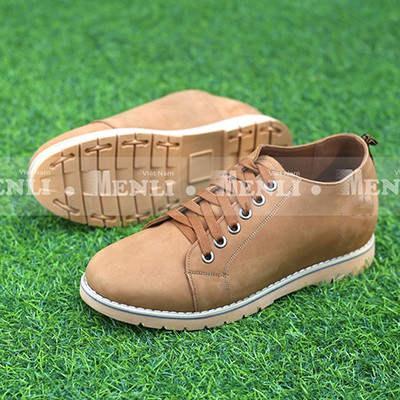 [DA BÒ THẬT] Giày sneaker nam da bò  tăng chiều cao 6.5cm TCSP14 | BigBuy360 - bigbuy360.vn