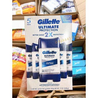 Set 5 chai lăn khử mùi nam Gillette ultimate protection 6in1