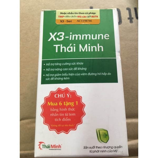 x3 immune thái minh (plantimun cao hoàng kỳ, cao xuyên tâm liên...: hỗ trợ tăng cường sức khoẻ, tăng sức đề kháng...)