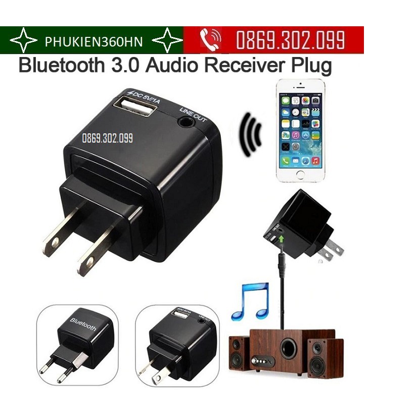 Thiết Bị Bluetooth 3.0 + EDR Tích Hợp Cổng Sạc USB BTR-108