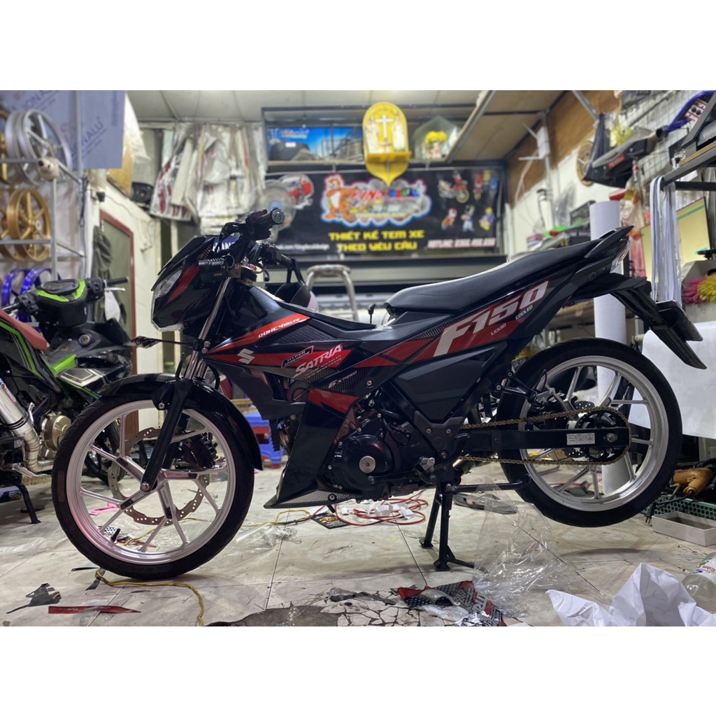 Tem Rời cao cấp Satria mẫu zin màu đỏ bạc