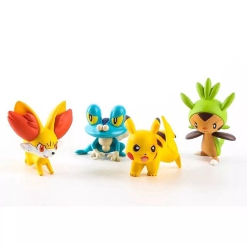 (Tặng Bài Pokemon) Set Đồ Chơi 4 Bóng Nảy Pokémon Throw 'n' Pop Poke Ball Tomy Takara - Trận Chiến Các Siêu Thú Pikachu