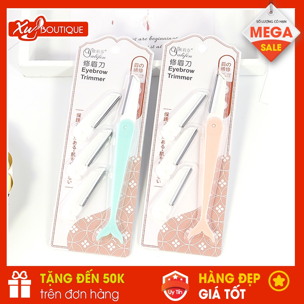 Bộ 4 Dao Cạo Lông Mày Hình Cá (Cạo Lông Chân, Tay, Nách Vùng Kín)