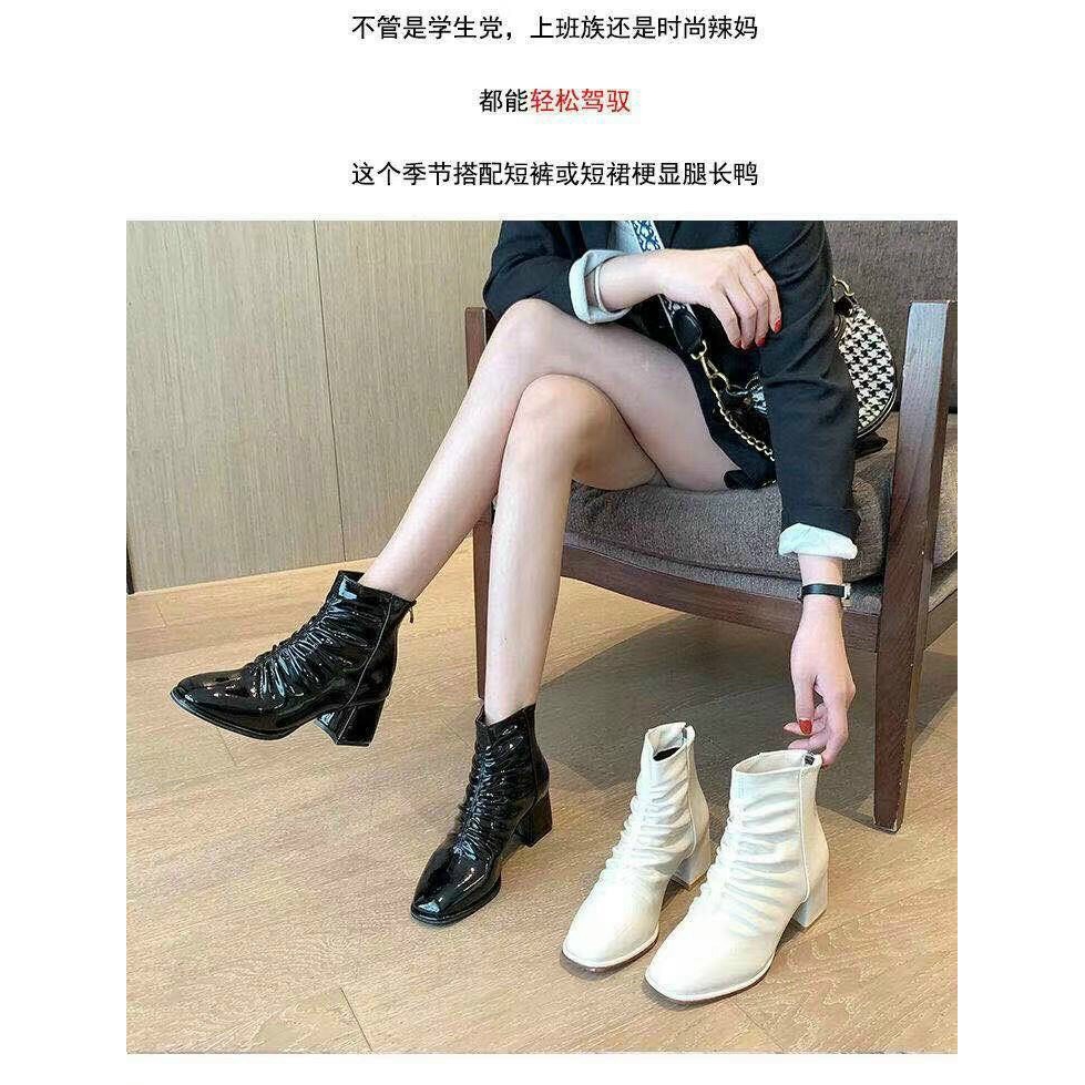 FREESHIP BỐT NỮ, BỐT DÚM DA BÓNG GÓT 5P CAO CẤP FULLBOX MSF11