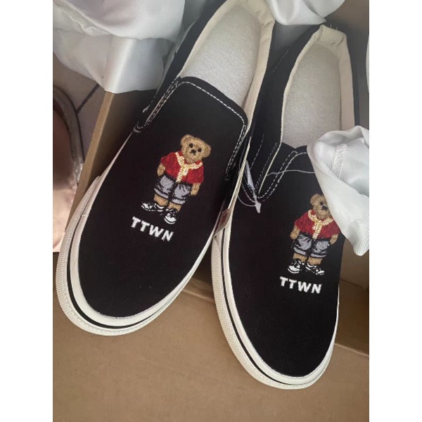 Giày ttwn bear mã NX - FB - 007 giày vải thêu chỉ kim tuyến