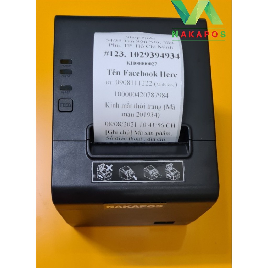 Giấy In Bill k80  30 mét- Giấy In Nhiệt K80 có Keo Dán- decal k80 Liên Tục in đơn hàng,in hóa đơn