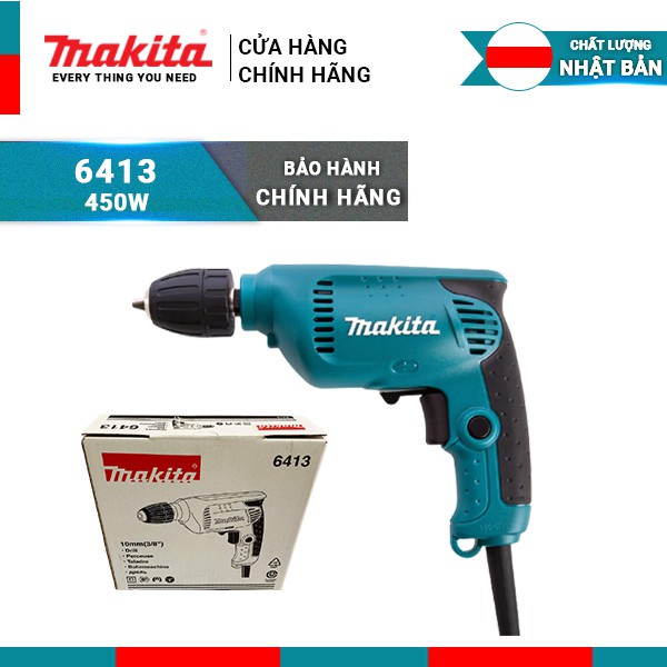 Máy khoan Makita 6413 (Hàng chính hãng)  Thiết kế nhỏ gọn và nhẹ.