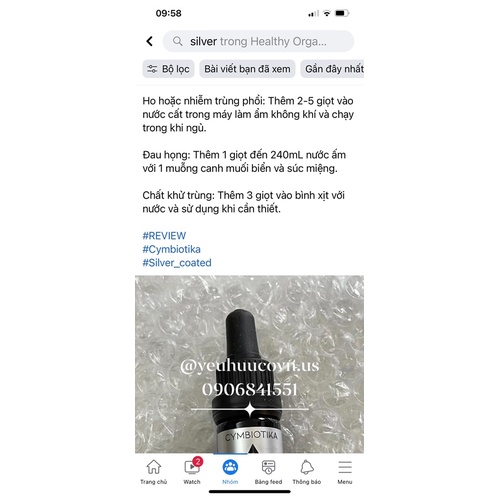 Keo Bạc 20,000 PPM Cymbiotika 5mL