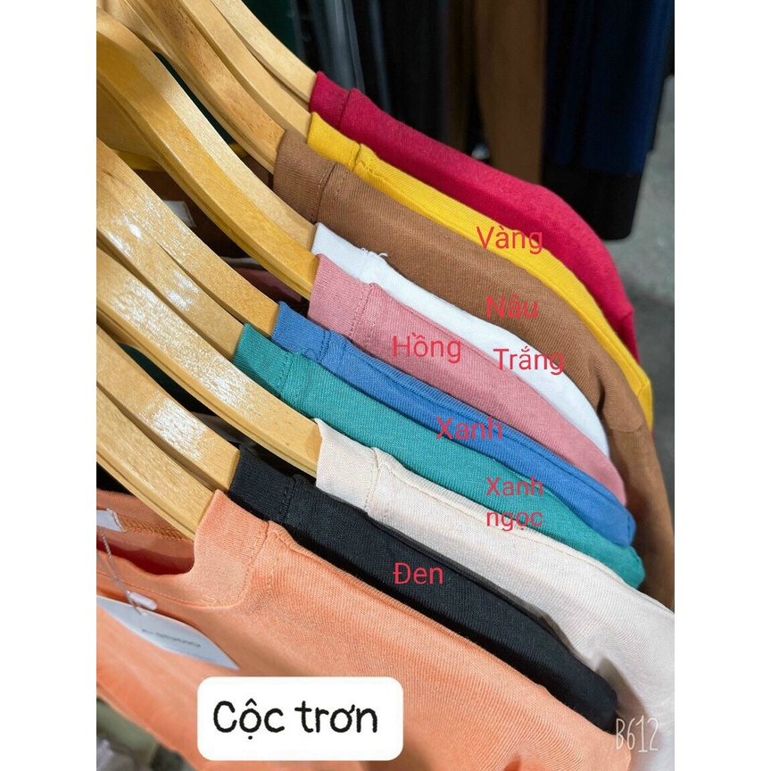 ÁO PHÔNG TRƠN PHOM RỘNG CHẤT COTTON KHÔ, ÁO THUN NAM NỮ CỔ TRÒN TAY LỠ