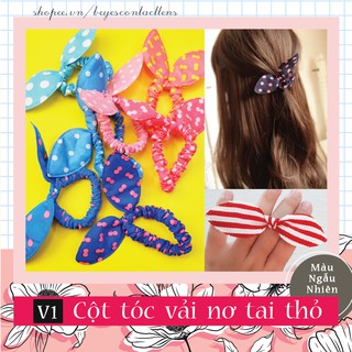 [Đ𝘰̂̀𝘯𝘨 𝘎𝘪𝘢́] Cột Tóc Nữ Thun/Vải Nhiều Mẫu Đa Dạng Màu Sắc Buộc Tóc Giá Rẻ Người Lớn và Trẻ Em