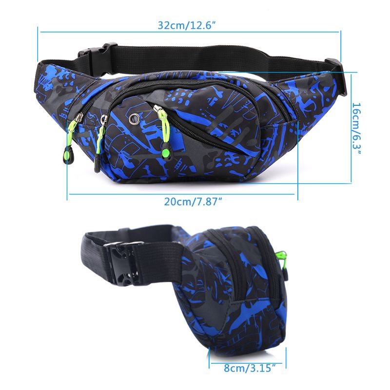 Túi Đeo Hông Chống Nước Có Lỗ Xỏ Tai Nghe Thời Trang