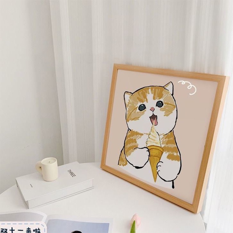 Tranh Trang Trí Nhà Cửa Hình Mèo Dễ Thương