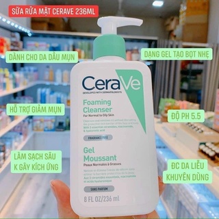 [TEM PHỤ] Sữa rửa mặt Cerave dịu nhẹ 236ml