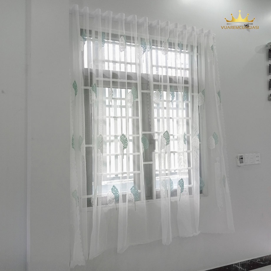 Rèm dán tường, rèm cửa sổ voan 1 lớp họa tiết trang trí cao cấp dễ lắp đặt, không khoan đục VIPDTH vuaremgiasi