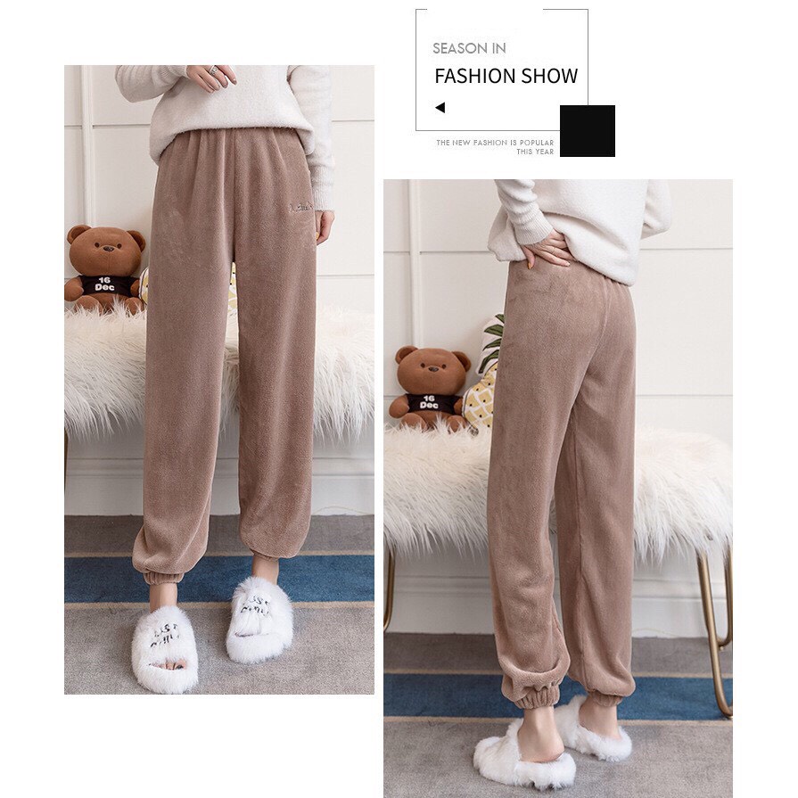 Quần Nỉ Bông Nữ Lông Cừu SIêu Ấm | BigBuy360 - bigbuy360.vn