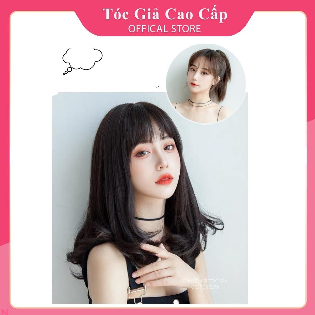 Tóc giả nguyên đầu xoăn ngắn FREESHIP nguyên đầu tặng kèm lưới, C0304