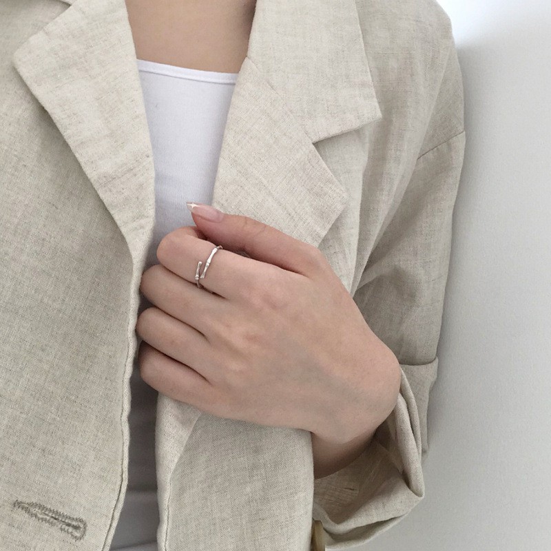 Nhẫn hở có thể điều chỉnh kích thước thiết kế đơn giản thời trang