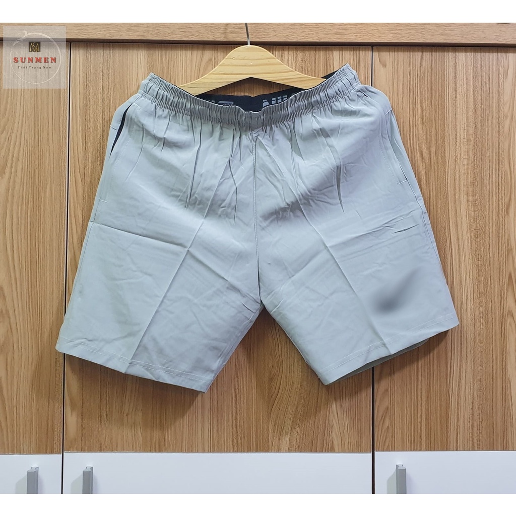 Quần Short Thể Thao Nam Chất Liệu Si Mịn Mát Co Giãn 4 Chiều Thoáng Mát Mặc Mùa Hè Size Từ 45-85kg