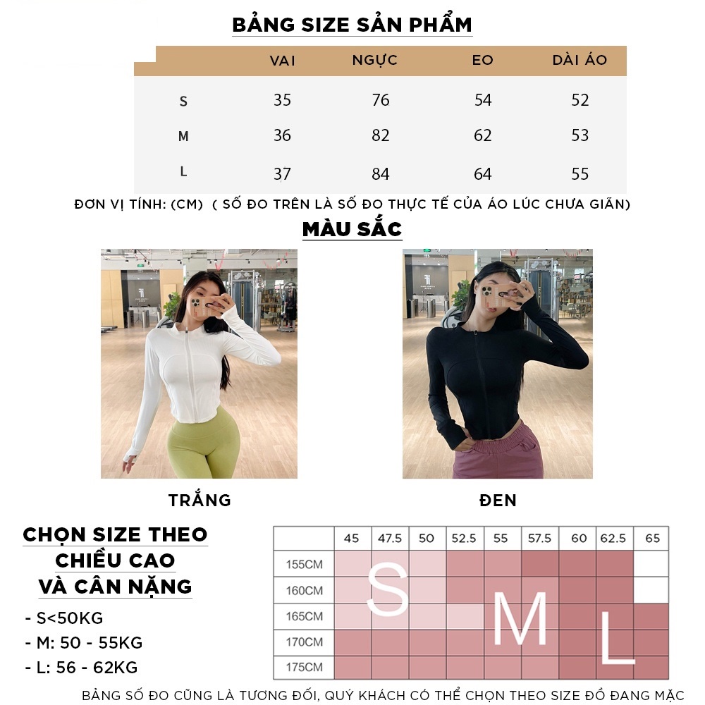 Áo Khoác Tập Gym Yoga Chống Nắng Ôm Body Thể Thao Nữ Thun Gân Mềm Co Dãn Thoáng Mát Cực Tôn Dáng 𝙎𝙤𝙡𝙤 𝙎𝙥𝙤𝙧𝙩𝙨𝙬𝙚𝙖𝙧 338