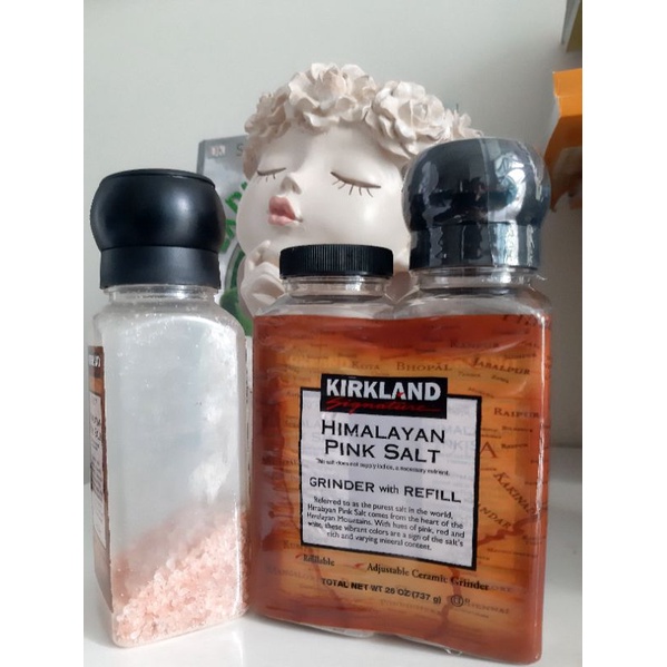 Hsd:12.2025 .MUỐI ĐỎ kirkland signature himalayan pink salt grinder  NHẬP TỪ MỸ- 1 chai 360gram/ 2 chai 737gr.mẫu mới