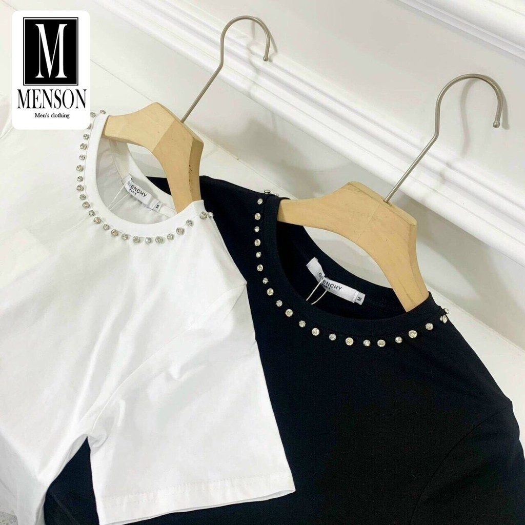 ⭐️SIÊU PHẨM⭐️Áo Phông Nam Cổ Tròn Đính Đá Chất Mát Mùa Hè - Áo Thun Nam cotton co giãn thoáng mát MENSON M6201 | BigBuy360 - bigbuy360.vn