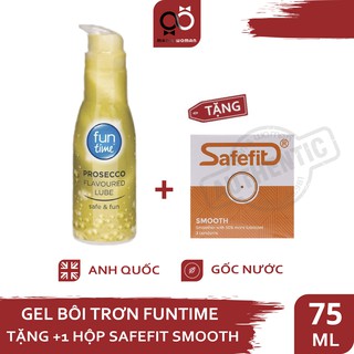 Hàng UK - Gel bôi trơn Hương Rượu Vang Ý Funtime Prosecco Flavoured Lube 75ml GEL020