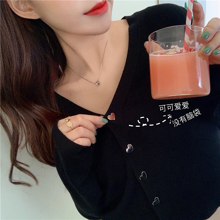 Áo cardigan ZHELIHANGFEI dệt kim tay dài cổ chữ V eo cao phong cách quyến rũ