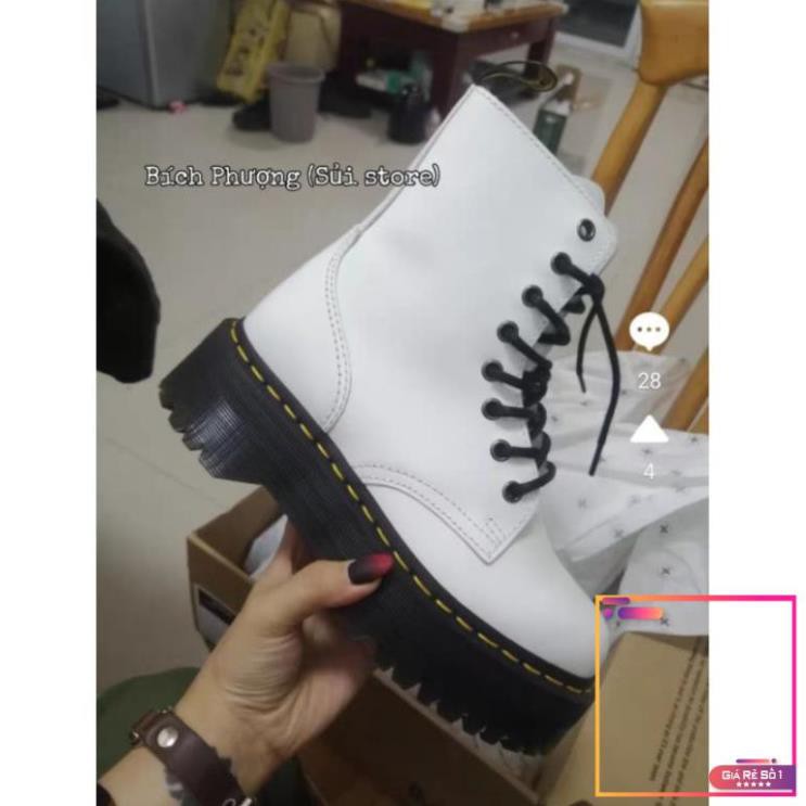 BOOTS DR MARTENS JADON (Order) đủ size Nam nữ (SẴN TRẮNG ĐẾ CAO SZ 42)  -V1