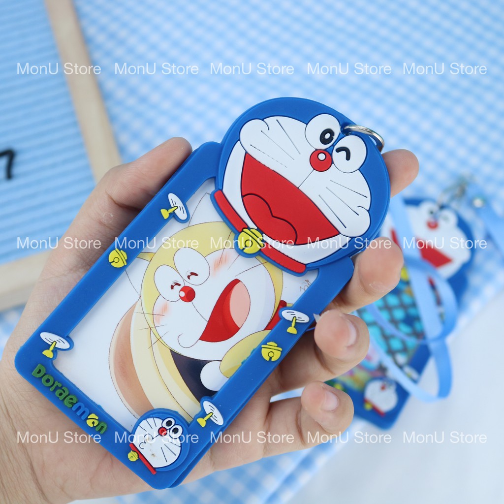 Dây đeo thẻ học sinh, sinh viên, nhân viên hình DORAEMON DOREMON 3D dễ thương cute MON0073