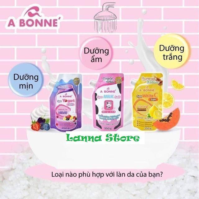 Muối tắm ABonne Thái Lan Tẩy tế bào chết làm trắng mịn da (có vòi nắp) - Gói 350gr
