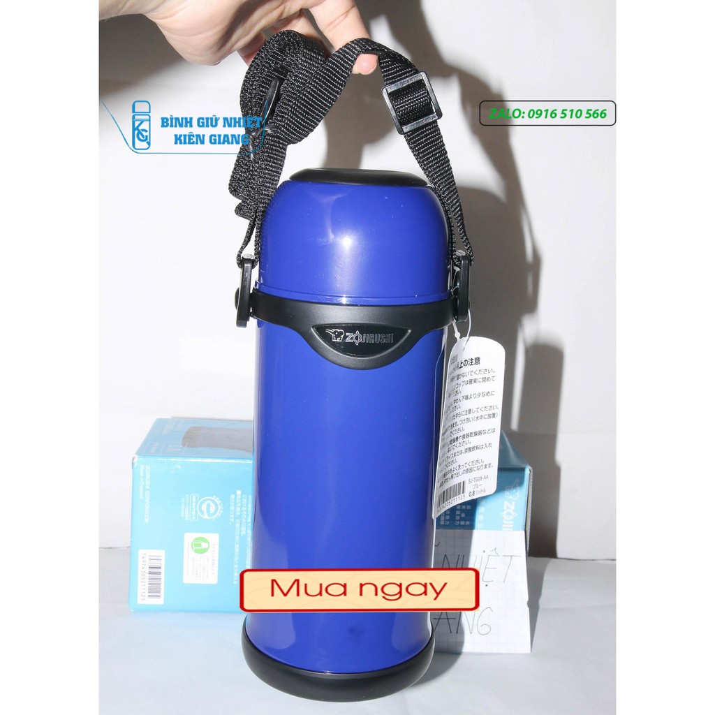 [1 ĐỔI 1] Bình lưỡng tính 800ml Zojirushi SJ-TG08 made in Thailand | Bình giữ nhiệt | Bình giữ nhiệt Kiên Giang