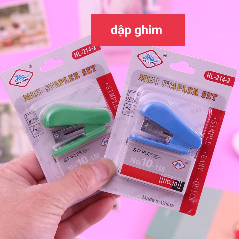 Quà tặng Ghim bấm_dập ghim mini 4*1,7*2,8cm loại 1 (ghim 5 - 10 tờ)