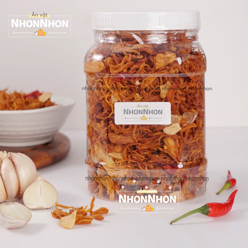 Khô Gà Cháy Tỏi Loại 1 Cao Cấp Ăn Là Mê 1kg - 2 Hũ 500gr | BigBuy360 - bigbuy360.vn