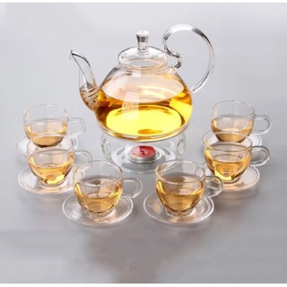 Bộ ấm pha trà thủy tinh chịu nhiệt 16