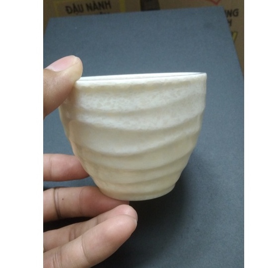 Ly uống nước nhựa Melamine vân đá trắng