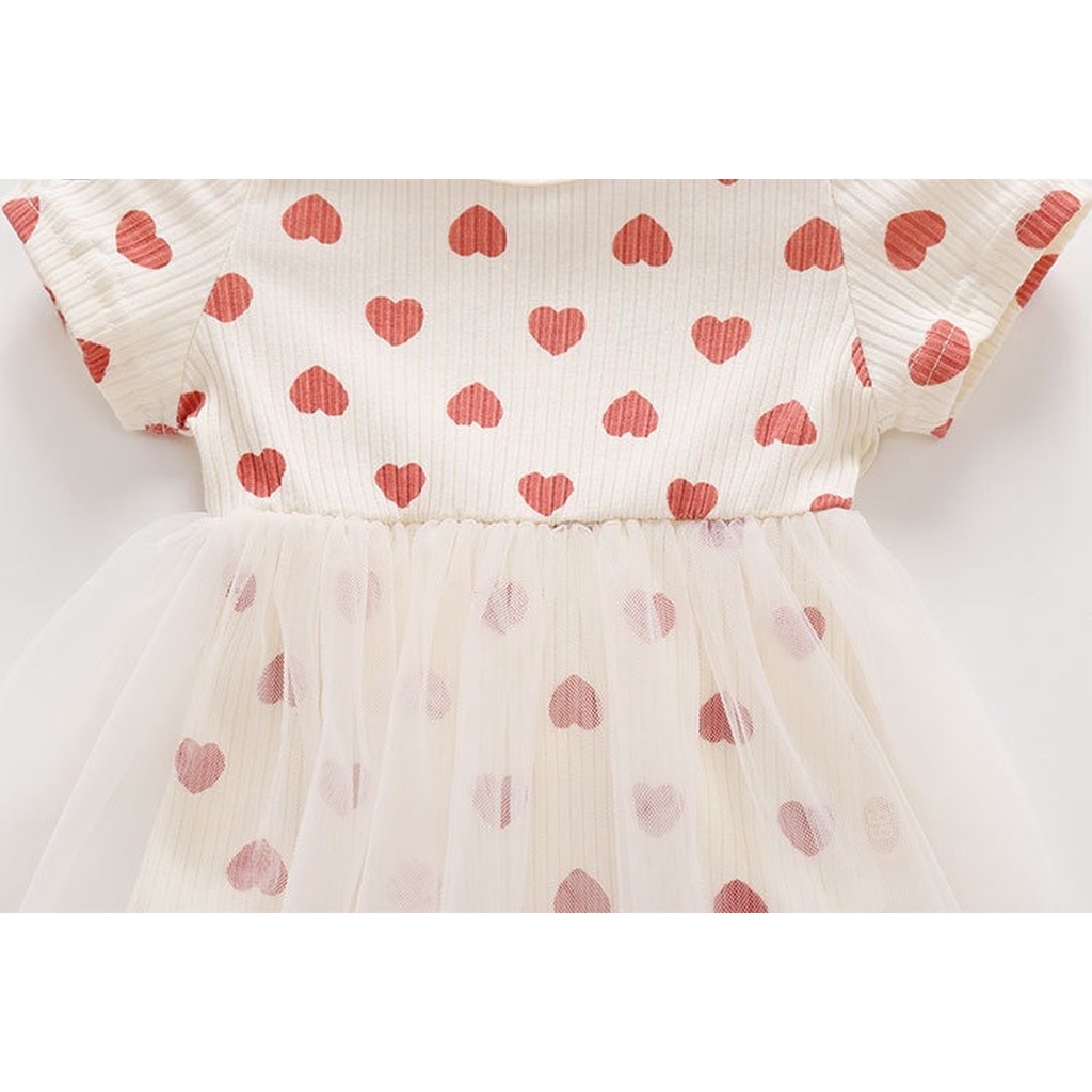 Bộ Áo Liền Quần Tay Ngắn Bằng Vải Cotton Thời Trang Dành Cho Bé Gái