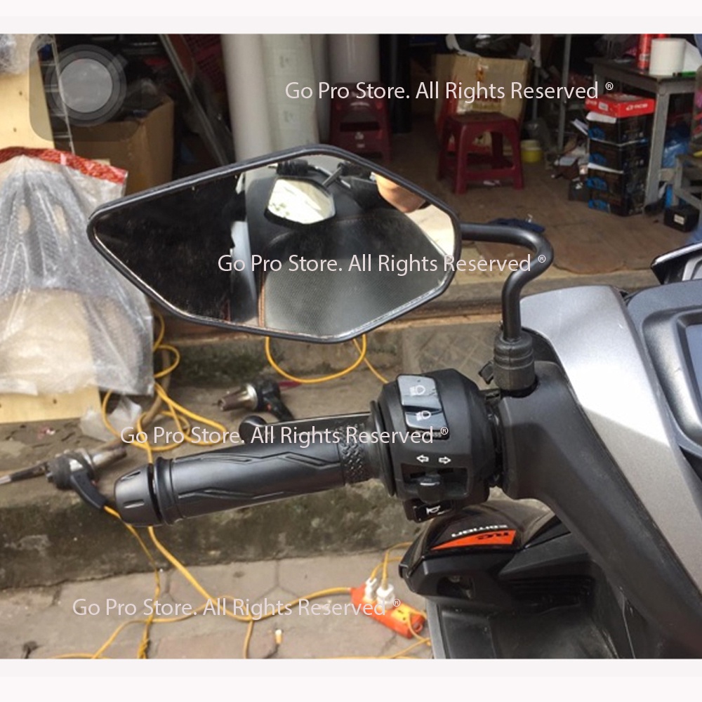 Kính Chiếu Hậu Kiểu Exciter Chân Cong Xi - KÍNH TRÁI