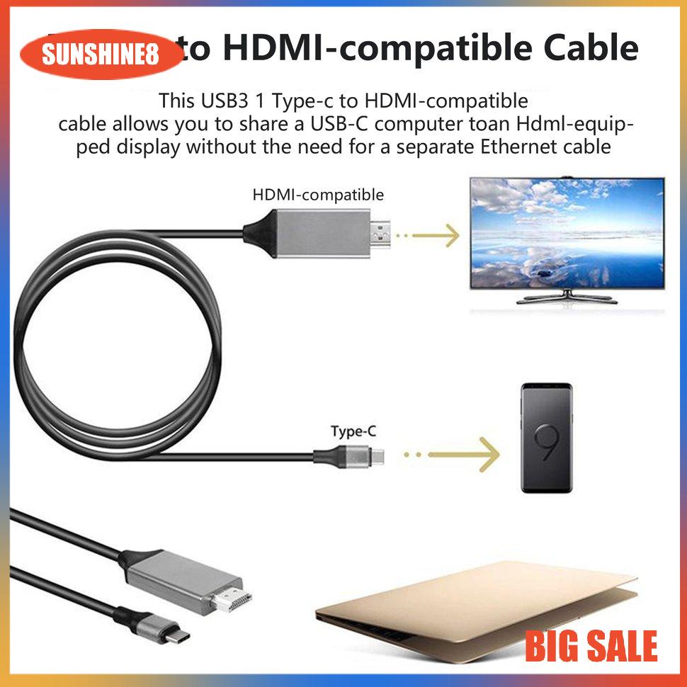 【SUN】For Samsung Galaxy Note 8 9 S10+ Plus Type-C USB-C To HDMI-Compatible HDTV