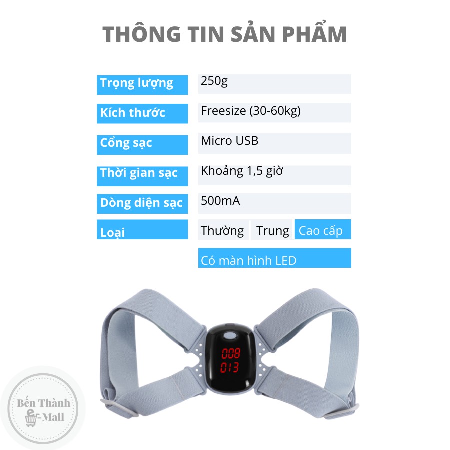 ✈️[Freeship] Đai chống gù lưng Posture Correction điện tử [Màn LED bản cao cấp nhất]