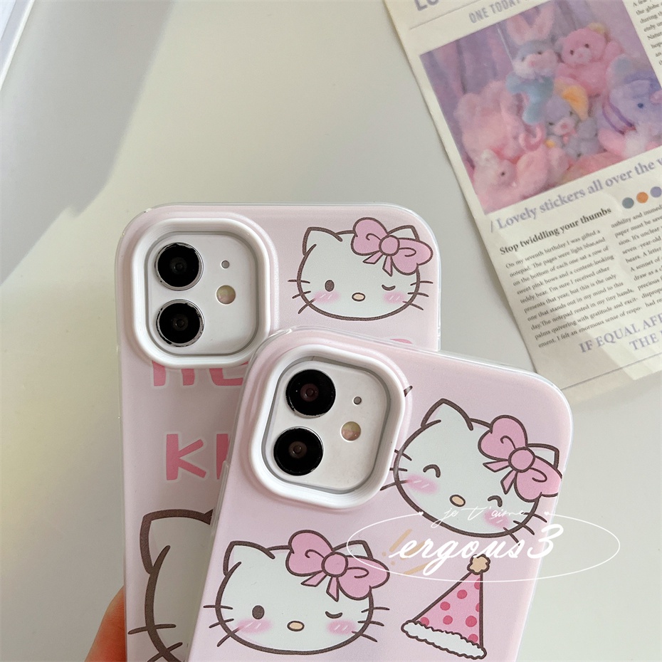 Ốp Điện Thoại In Hình Mèo Kitty Cho iPhone 13 12 11 Pro Max 8 7 Plus X XS Xr XS Max SE2020