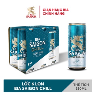 Bia sài gòn chill 6 lon x 330ml