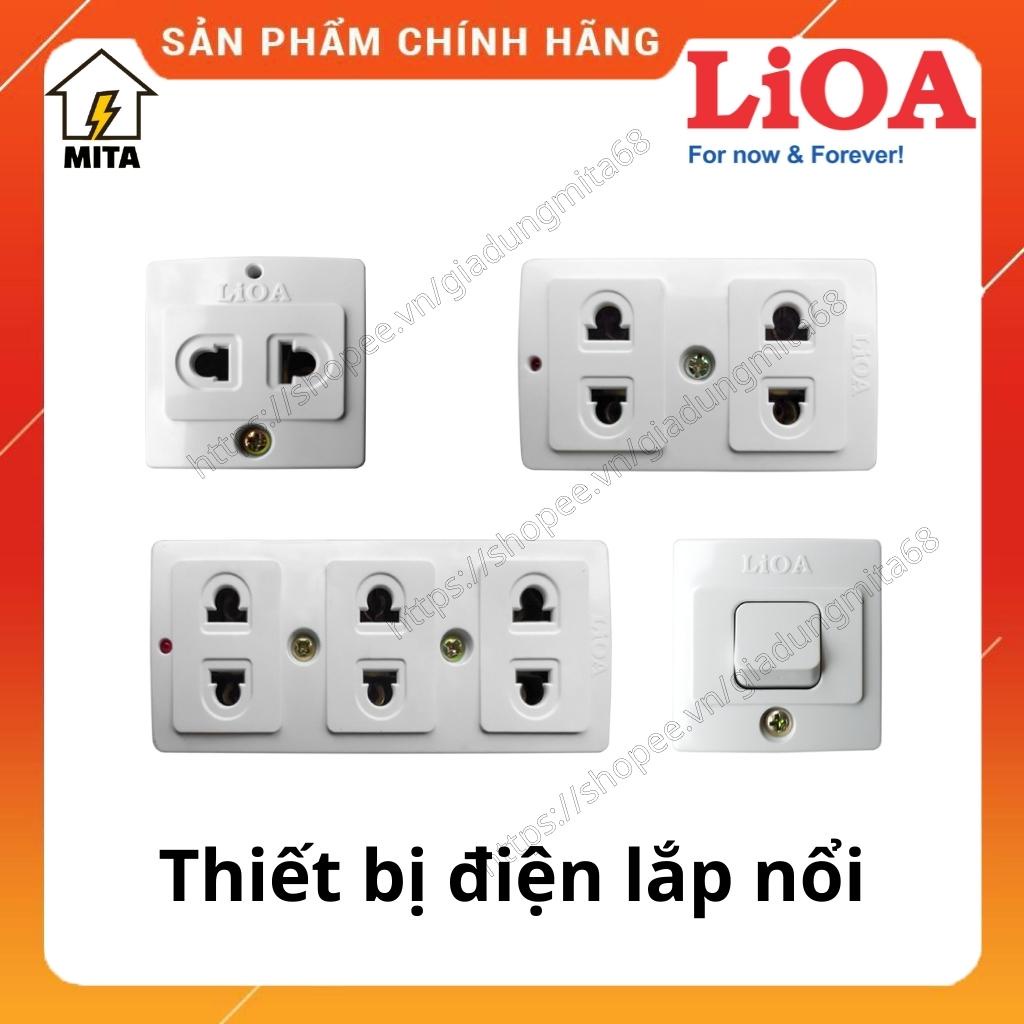 Ổ cắm lắp nổi LiOA ,công tắc đơn lắp nổi LiOA , ổ cắm đơn,đôi,ba nổi LiOA ONC1/2/3KD và HN1X1S - MITA