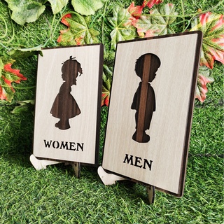 Bộ bảng gỗ toilet women men kid - TL34