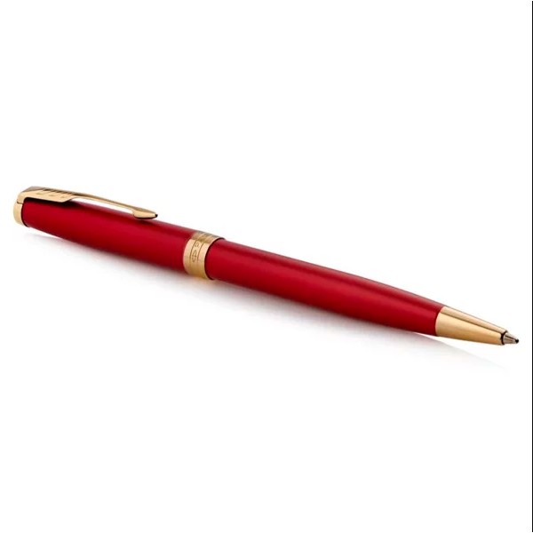 [Chính Hãng] Bút Bi Ký Cao Cấp Parker Sonnet Đ-Red Mạ Vàng 18k Nét 1.0mm (Hàng Nhập Khẩu Pháp - Mực Đen)