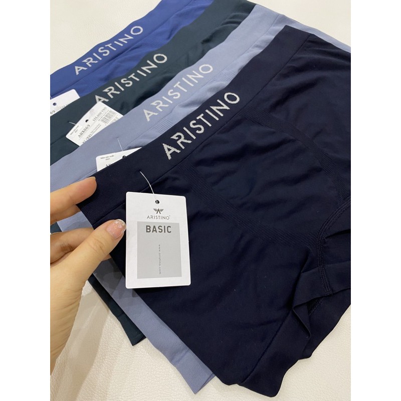 Quần Sịp/Lót Nam ARISTINO Cotton Cao Cấp ABX069 Dáng Boxer Cạp Không Đường Dệt Liền May Co Giãn 4 Chiều Mềm Mát Mịn