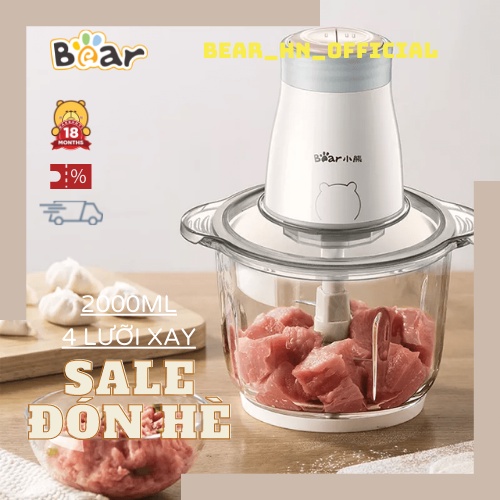 Máy xay thịt đa năng Bear QSJ-B02Q1 dung tích 2L chính hãng bản nội địa