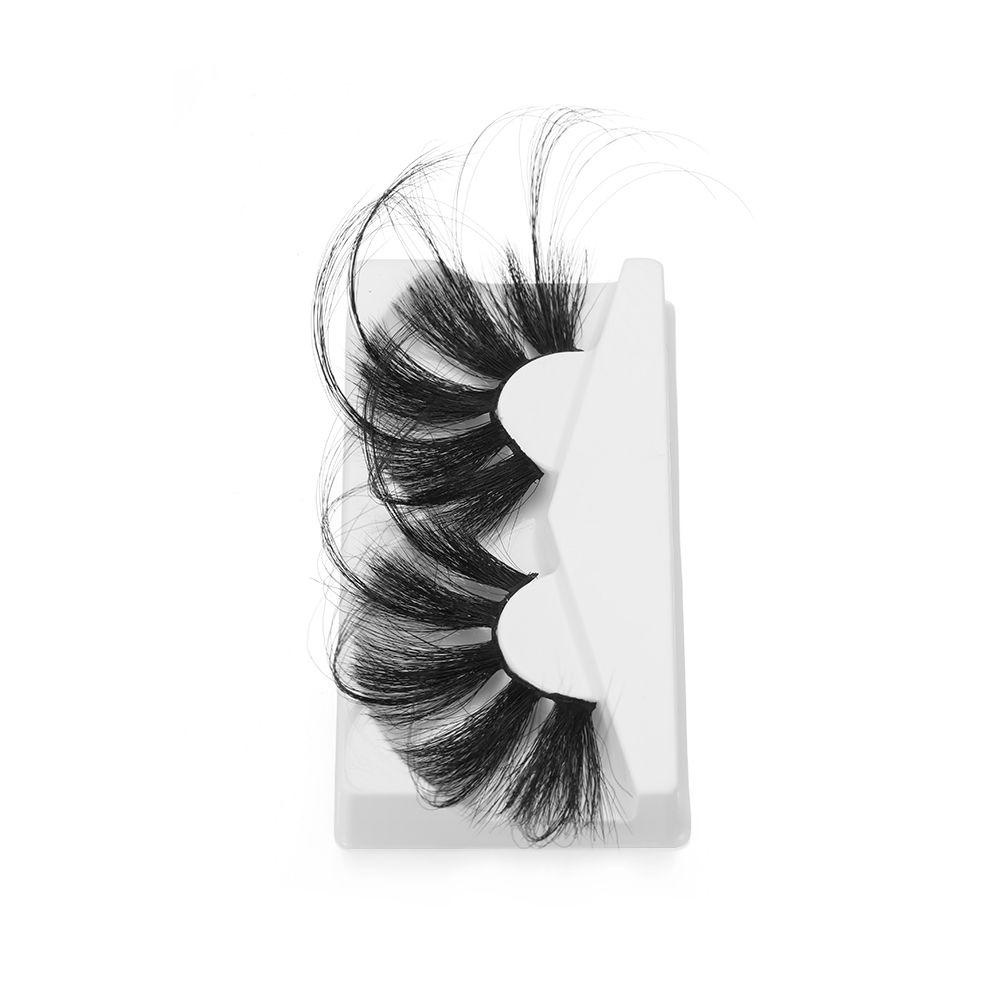 1 Cặp Lông Mi Giả 70mm 100% Lông Chồn 3D Siêu Dài
